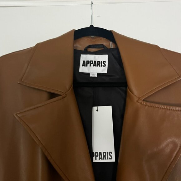 Apparis Natalia Leather Trench Coat - Picture 2 of 4